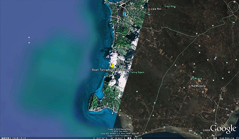 Google EarthでBaan Taling Ngam