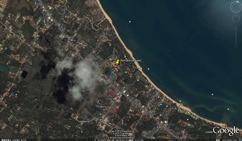 Google EarthでSantiburi Resort