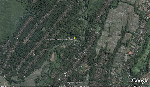 Google EarthでFour Seasons Resort Bali at Sayan