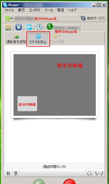 ビデオ画面(Vista)