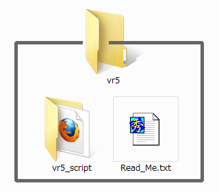 解凍して生成されたvr5の中
