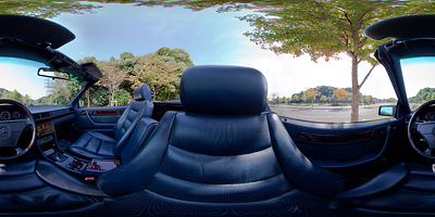 W124カブリオレの運転席360度パノラマ