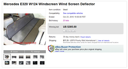 eBay: Wind Deflector