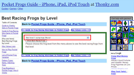 Best Racing Frogs by Level - Pocket Frogs Guide Best Racing Frogs by Level - Pocket Frogs Guide