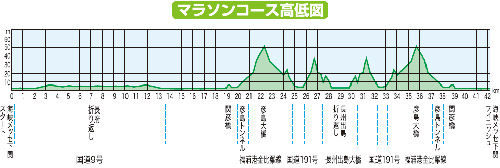 下関海響マラソン高低図