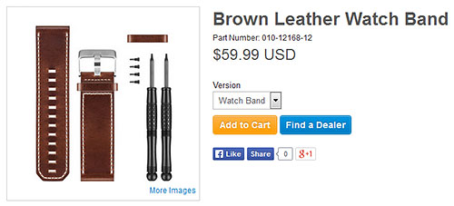 D2 Bravo用Brown Leather Watch Band