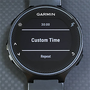 プリセットに無い時間を設定したい場合は Custom Time で。1 秒から 59 分 59 秒まで設定可能。
