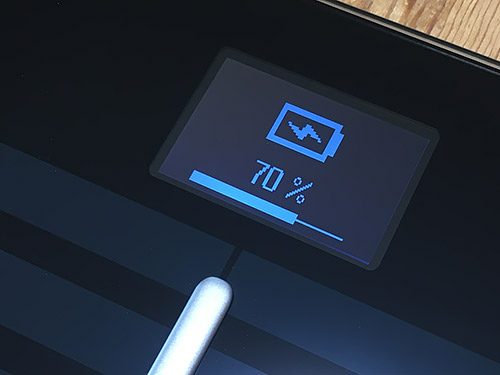 開封時、充電69%でした