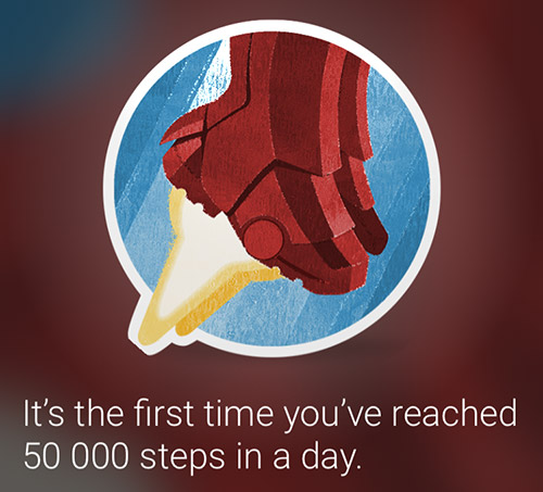 一日50,000歩クリア「Superhero」だそうです
