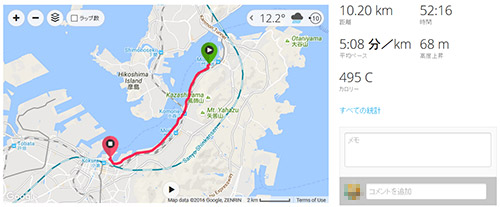 門司港 → 北九州国際会議場 (北九州マラソンのラスト10km)