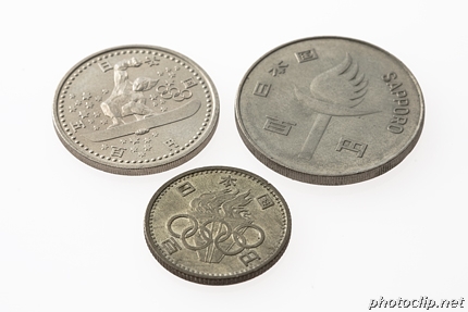 日本開催のオリンピック記念貨幣・おもて