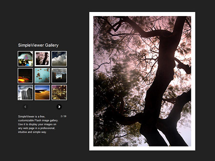 無料のフォトギャラリー、SimpleViewerがバージョンアップしてカスタマイズも超カンタン