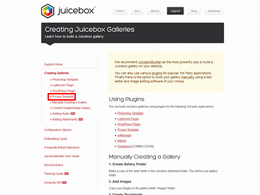Juicebox – Google Picasa 3用のHTMLテンプレートが公開されています