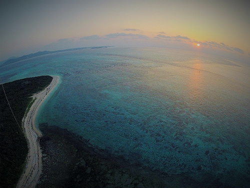 凧って写真 – アイヤル浜の初日の出