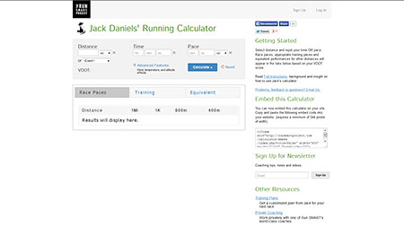 Jack Daniels' Running Calculator | Run SMART Project