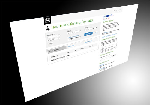 Jack Daniels’ Running Calculatorの埋め込みコードが提供されていたので貼ってみました