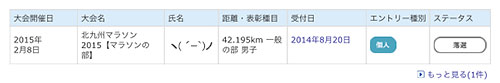 北九州マラソン2015-落選