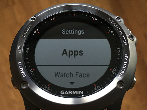 Garmin Fenix 3 浅いレビュー(5) Appsについて