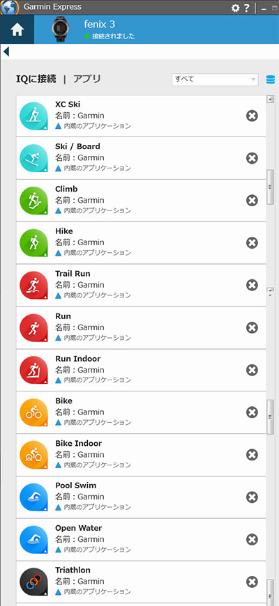 デフォルトで用意されている12アクティビティー