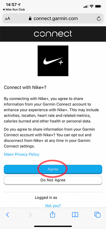 nike running garmin