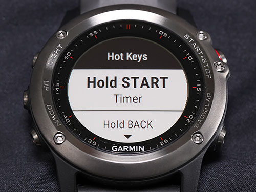 STARTボタン長押しに「Timer」の機能が割り当てられました