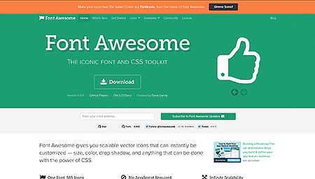 Font Awesome, the iconic font and CSS toolkit