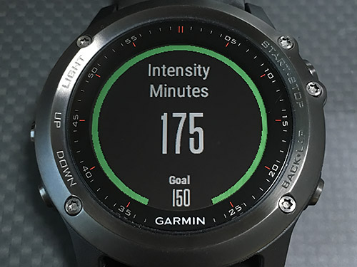 Garmin Fenix 3 浅いレビュー(39) Intensity Minutes