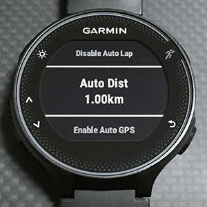AutoLap 1kmの設定時、Lap by Positionを使いたい場合は下のEnable Auto GPSに移動