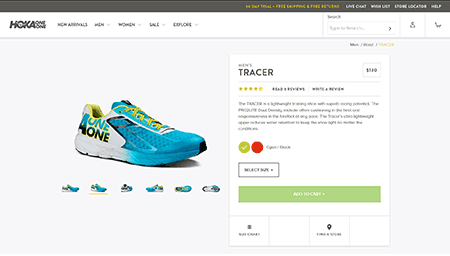 HOKA ONE ONE Men's TRACER | HokaOneOne.com 