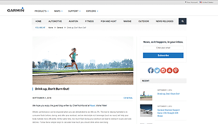 Drink up, Don't Burn Out! - Garmin Blog 