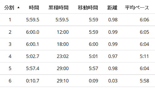 Foot Podの計測値