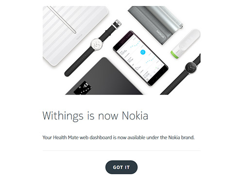 WithingsはNOKIAに、Health MateのUIもガラッと変わっていました