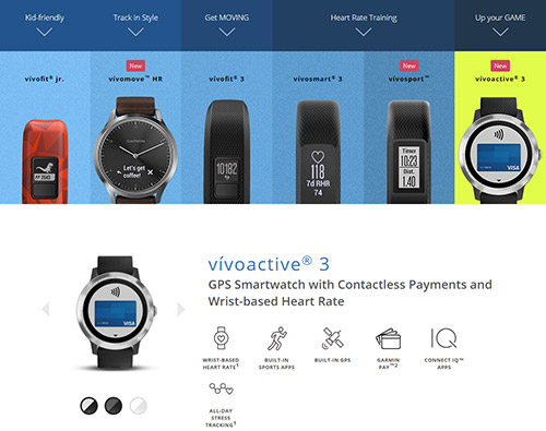 Garmin vivoシリーズに新たに3モデル「vivoactive 3・vivosport・vivomove HR」