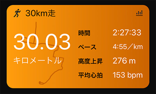 ラン近況(6) やりたくないけどやりました30km走